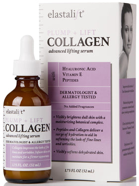 Elastalift front bottle on white background showing clean packaging and benefit of firming