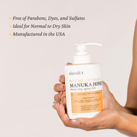 Elastalift ingredients display with royal jelly and aloe, showing nourishing benefits