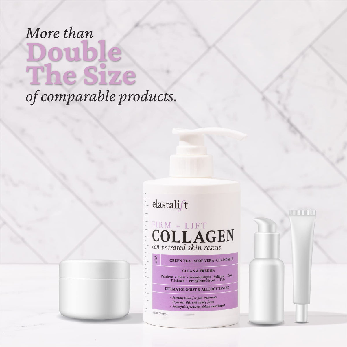 Elastalift label close-up highlighting ingredient transparency benefit