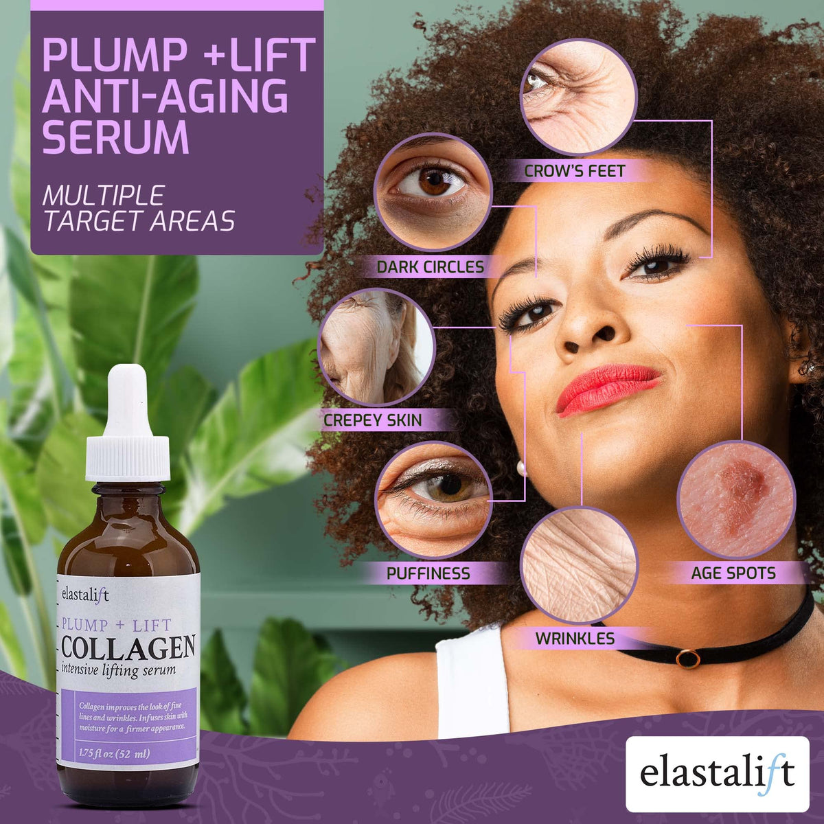 Elastalift dispensing from pump demonstrating easy application and controlled dosage benefit
