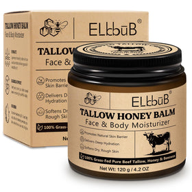 ELBBUB jar front view showing label and compact moisturizer benefits