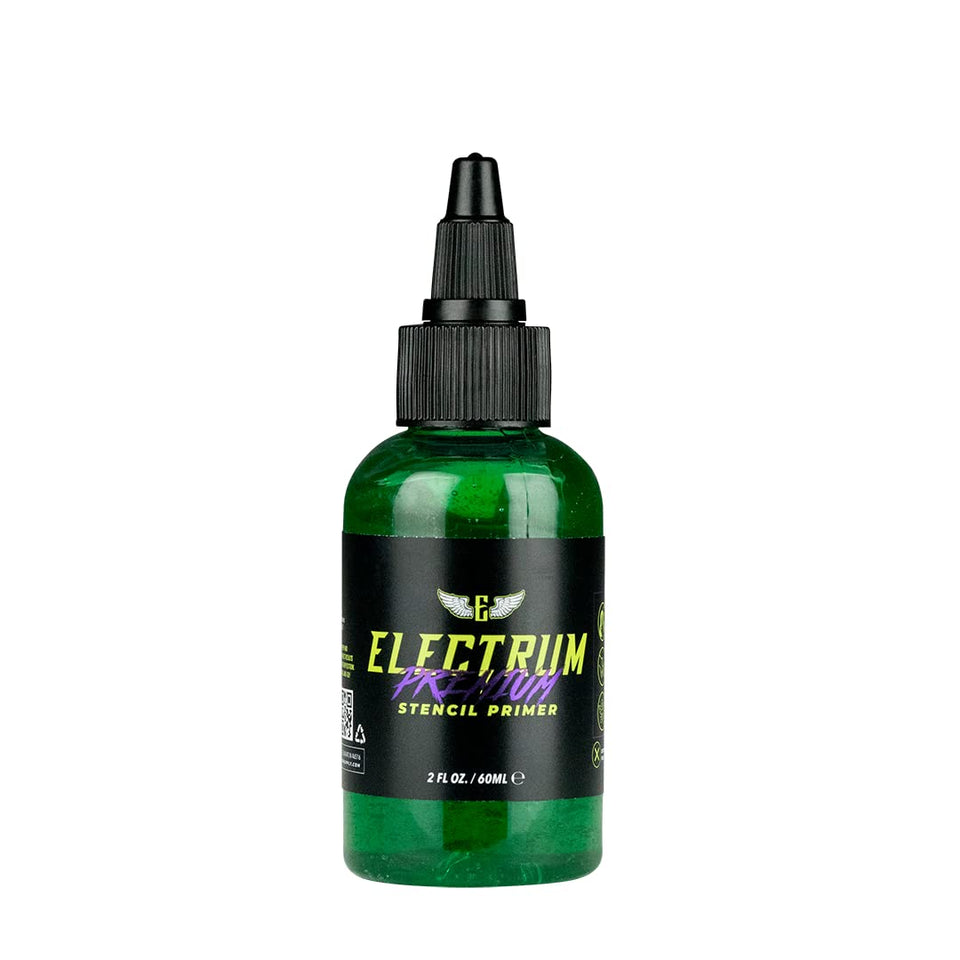 Electrum front label on 2 oz bottle showing product name and size benefit