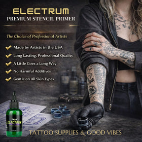 electrum bottle in tattoo studio setting showing professional use benefit