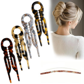 Elefutura front packaging showing four elegant hair pins with minimalist design and benefit of neat storage