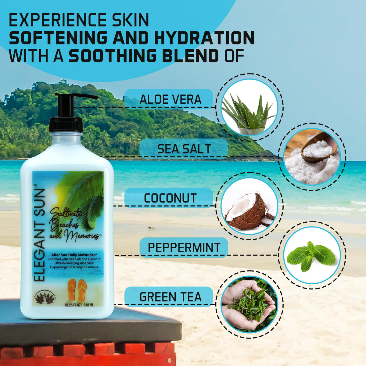Elegant Sun applied to arms demonstrating smooth, hydrated skin benefit