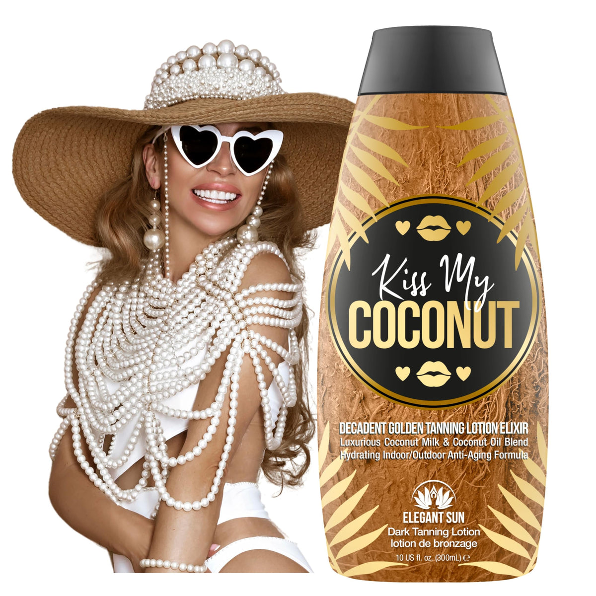 Elegant Sun back label close-up showing ingredients and usage details for safety