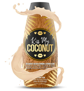 Elegant Sun cream texture close-up highlighting rich coconut hydration benefits