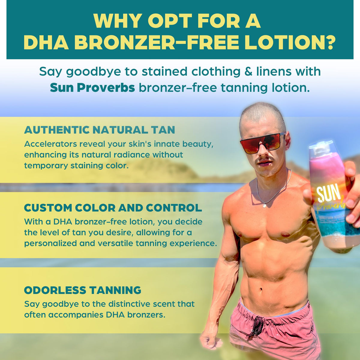 Elegant Sun lotion soaking into skin illustrating non-greasy hydration