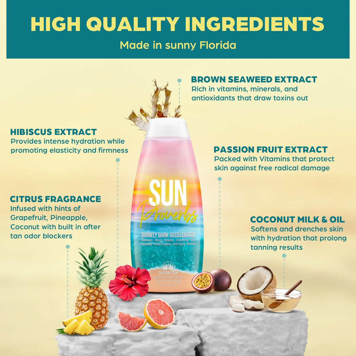 Elegant Sun bottle in hand to show size and travel-friendly portability