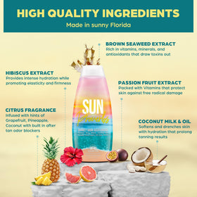 Elegant Sun bottle in hand to show size and travel-friendly portability