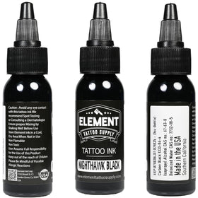 Element Tattoo Supply label closeup highlighting product name and pigment details