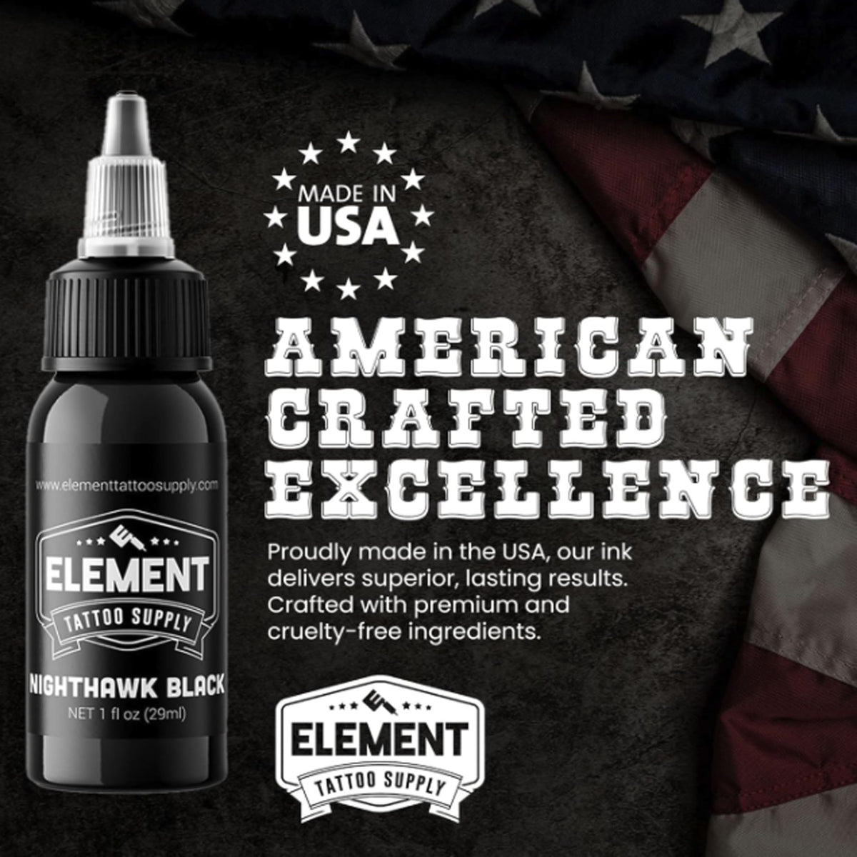Element Tattoo Supply line test on synthetic skin showing crisp outlines