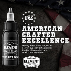 Element Tattoo Supply line test on synthetic skin showing crisp outlines