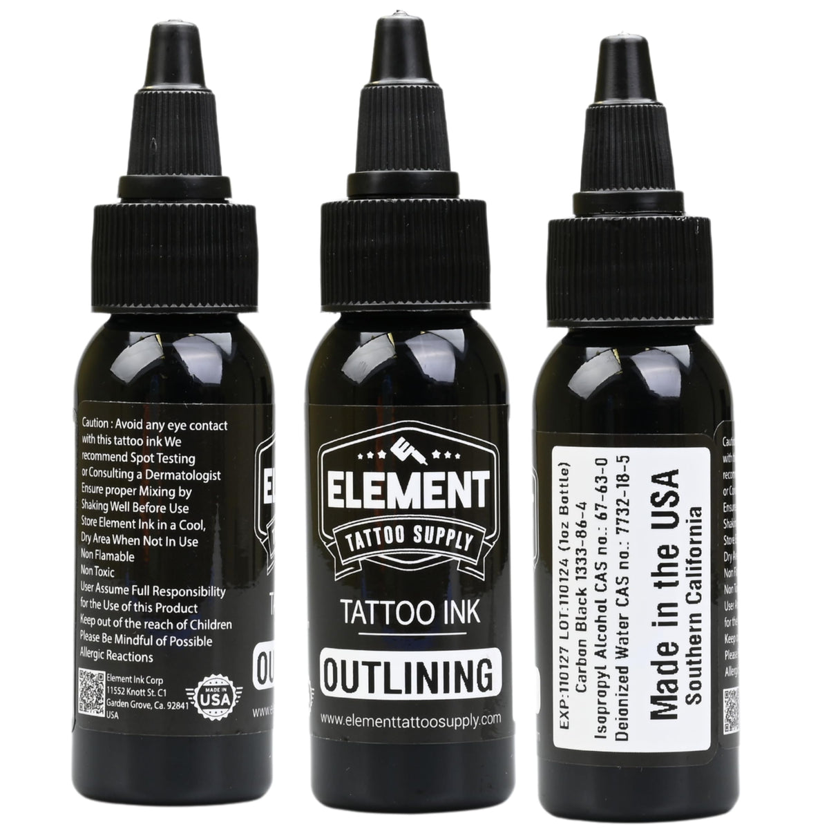 Element Tattoo Supply mixing with water demonstrating predictable dilution for gray wash