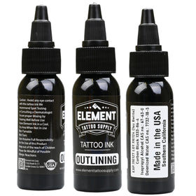 Element Tattoo Supply mixing with water demonstrating predictable dilution for gray wash