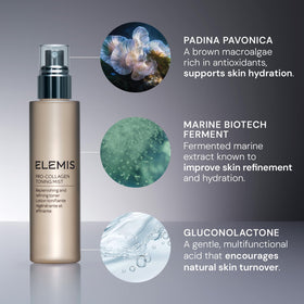ELEMIS 150ml bottle in hand for size comparison and convenient daily use