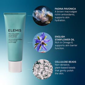 ELEMIS being massaged onto cheek showing gentle polishing and instant smoothing benefit