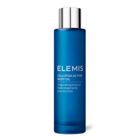 ELEMIS front packaging shot showing the Cellutox body oil and brand clarity for spa results