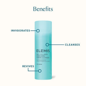 ELEMIS gel texture close-up showing smooth consistency and gentle foam benefit