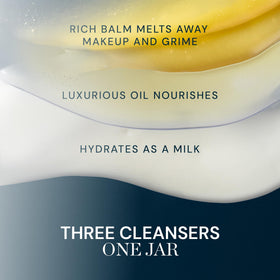 ELEMIS open jar showing creamy balm texture, demonstrates rich nourishing feel