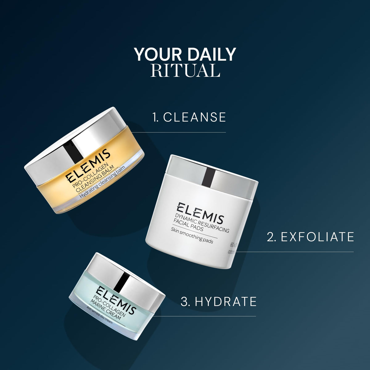 ELEMIS lifestyle on vanity showing product prep for makeup and smoother application benefit