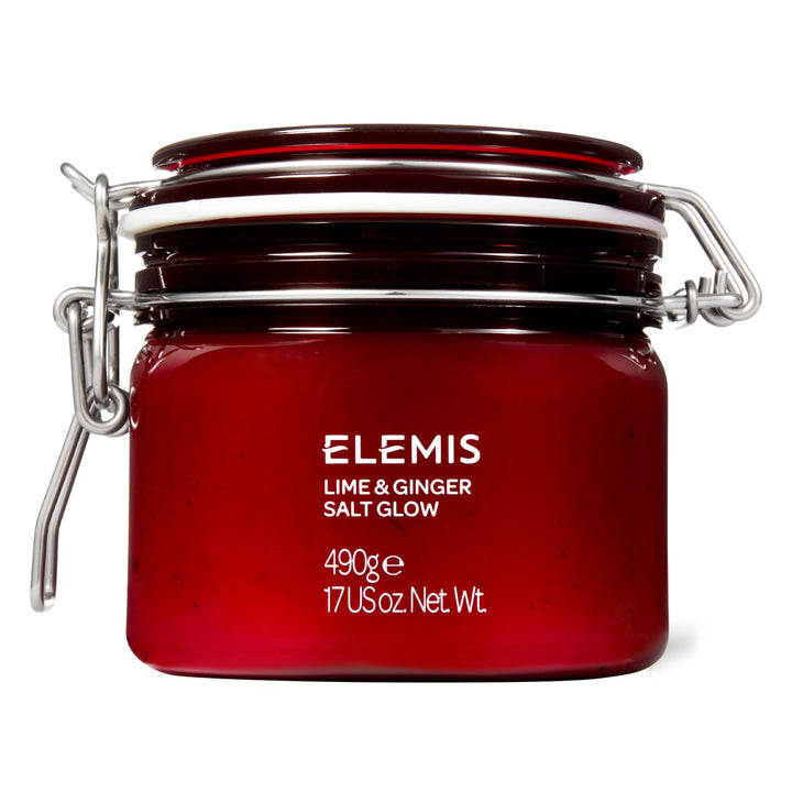 ELEMIS front jar showing product and weight, clear product identity and benefit