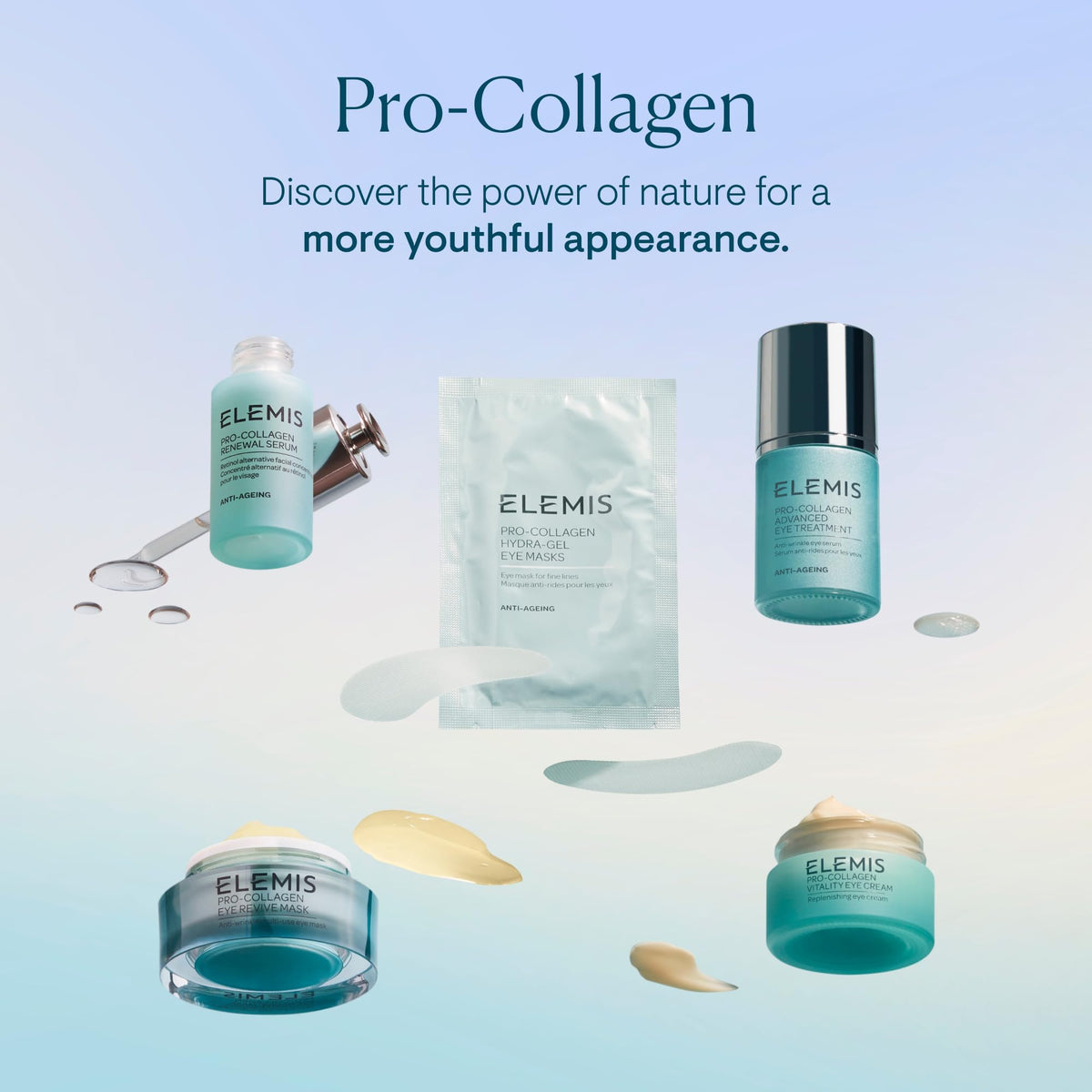 ELEMIS eye mask beside coin showing compact size and travel convenience