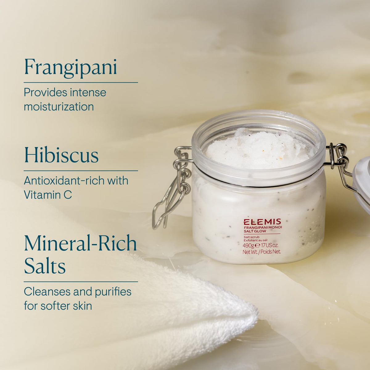 ELEMIS tub staged in a bath setting conveying a relaxing spa experience
