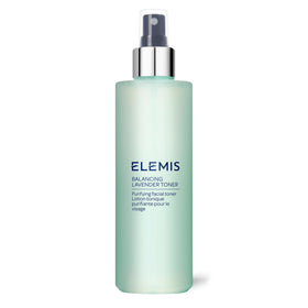 ELEMIS bottle front view showing calming lavender and hydration benefits