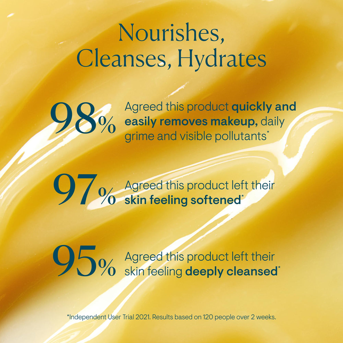 ELEMIS removing waterproof eye makeup to show powerful lift and gentle cleansing benefit