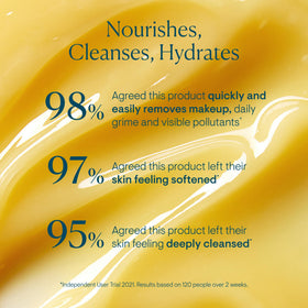 ELEMIS removing waterproof eye makeup to show powerful lift and gentle cleansing benefit
