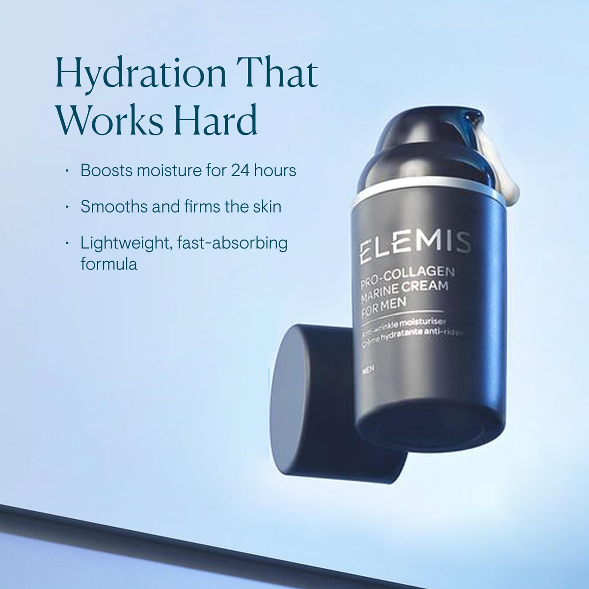 ELEMIS 30ml jar next to coin showing portable travel-friendly size benefit