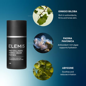 ELEMIS jar on bathroom shelf styled for everyday routine convenience