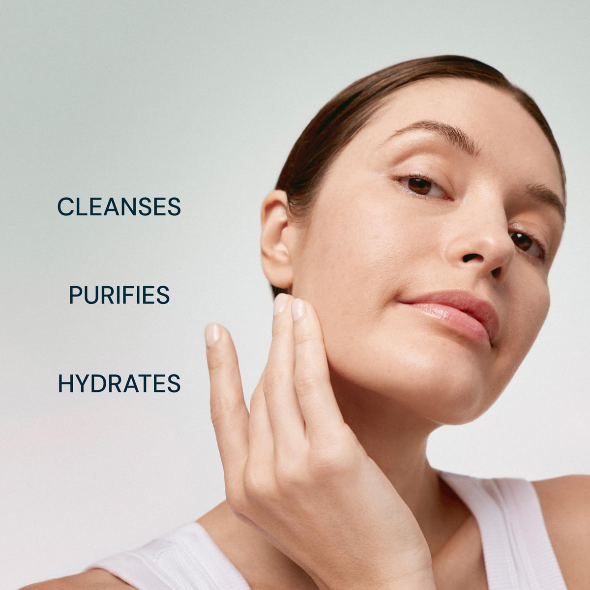 ELEMIS mousse being dispensed into hand for controlled, economical use.