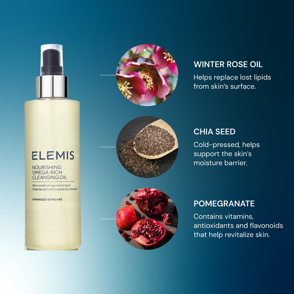 ELEMIS packaging label with ingredient list for informed choice benefit