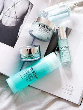 ELEMIS packaging label close-up highlighting mineral ingredients and product clarity
