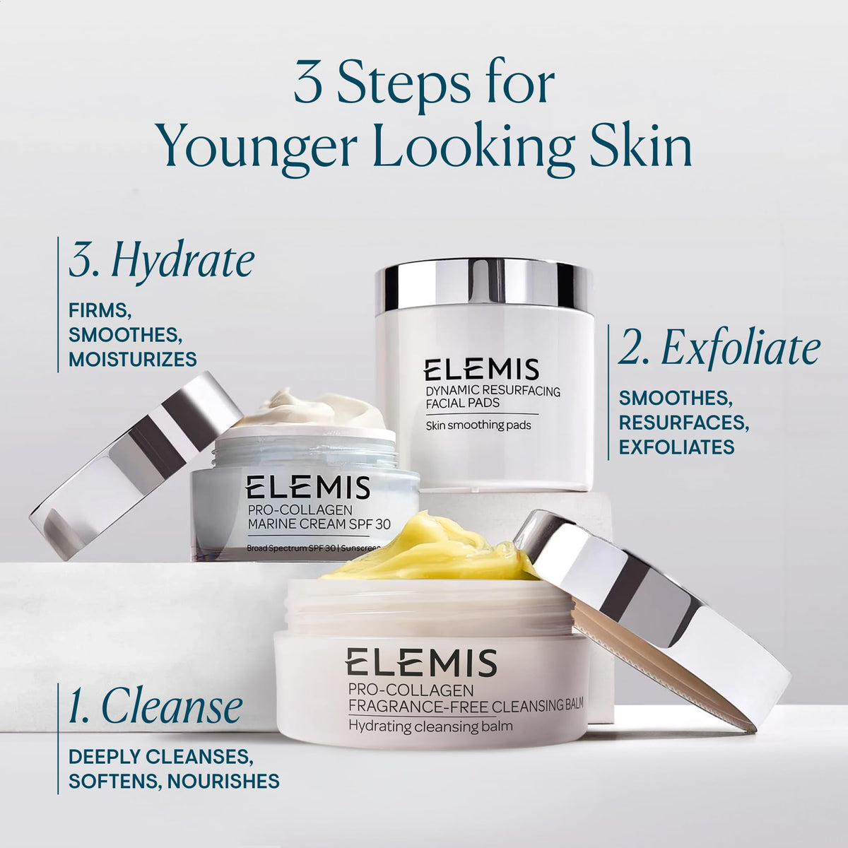 ELEMIS balm applied as mask on cheek showing deep nourishment and hydration boost