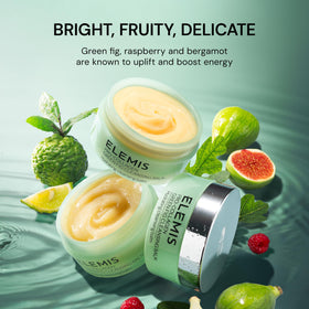 ELEMIS jar next to ruler showing size and travel-friendly benefit