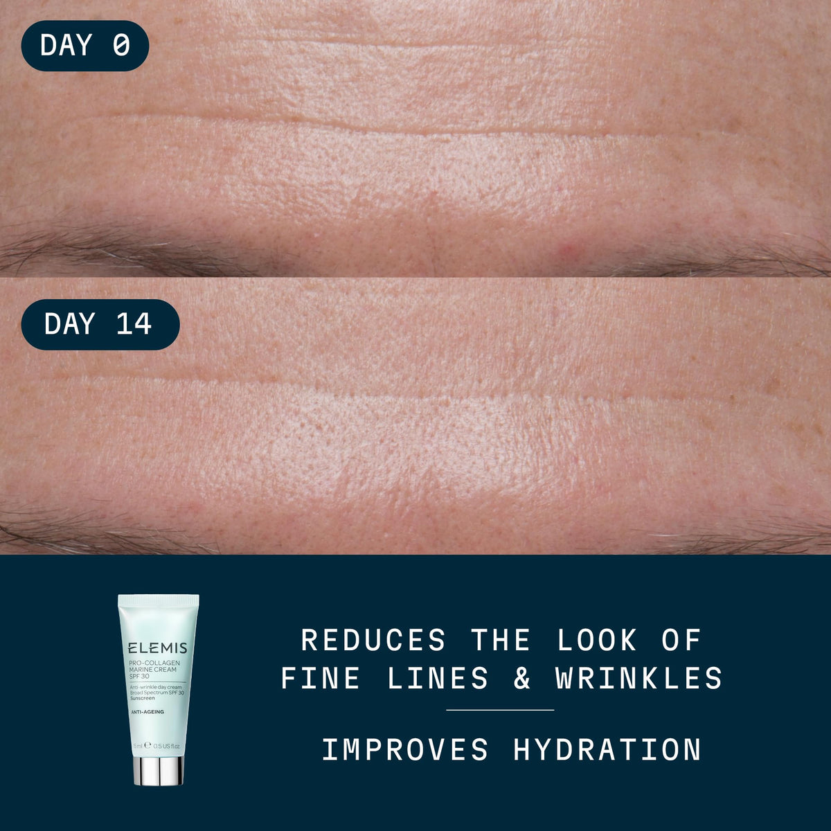 ELEMIS cream texture close-up showing lightweight gel-cream hydration