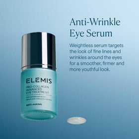 ELEMIS bottle dropper dispensing serum showing precise application benefit