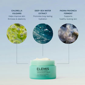 ELEMIS applying cream to arm demonstrating moisturized skin benefit