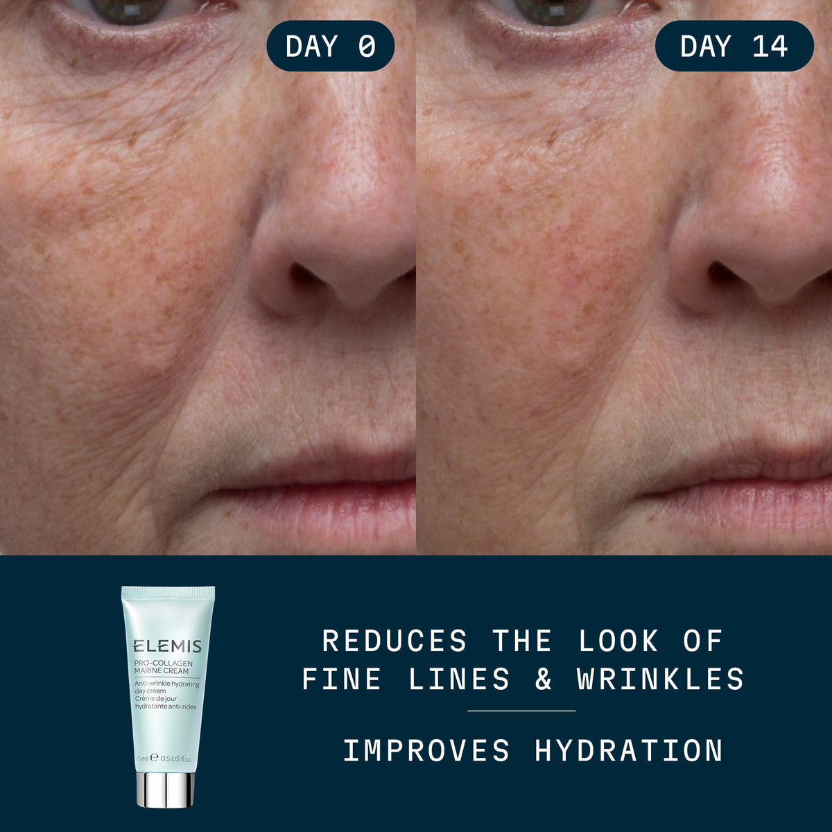 ELEMIS open jar revealing gel-cream texture and quick-absorb benefit