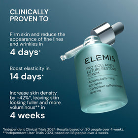 ELEMIS serum being used on face in a lifestyle setting to show daily routine and hydrating benefit