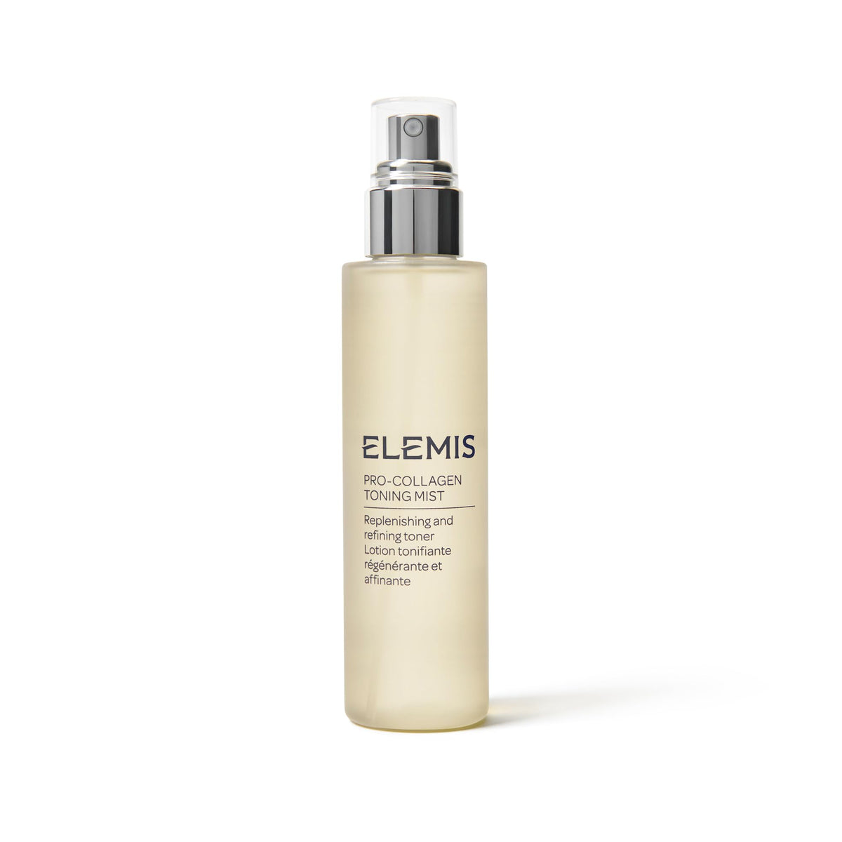 ELEMIS Pro-Collagen Toning Mist front bottle view showing sleek packaging and brand clarity