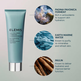 ELEMIS travel-sized cleanser beside everyday items to show true scale.