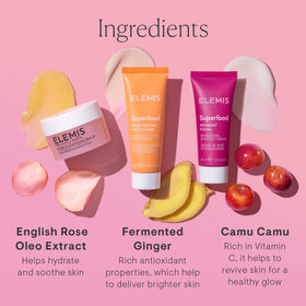 ELEMIS three products in hand showing compact travel sizes and convenient portability