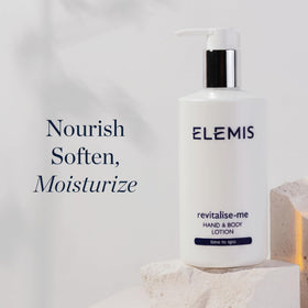 ELEMIS bottle pump closeup highlighting easy dispensing benefit