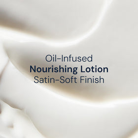ELEMIS lotion texture on hand demonstrating fast-absorbing finish