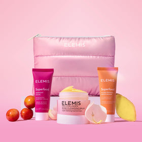 ELEMIS Rose Cleansing Balm texture closeup showing smooth balm for gentle removal