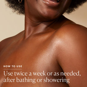 ELEMIS scrub being massaged on damp skin to show use and smooth finish